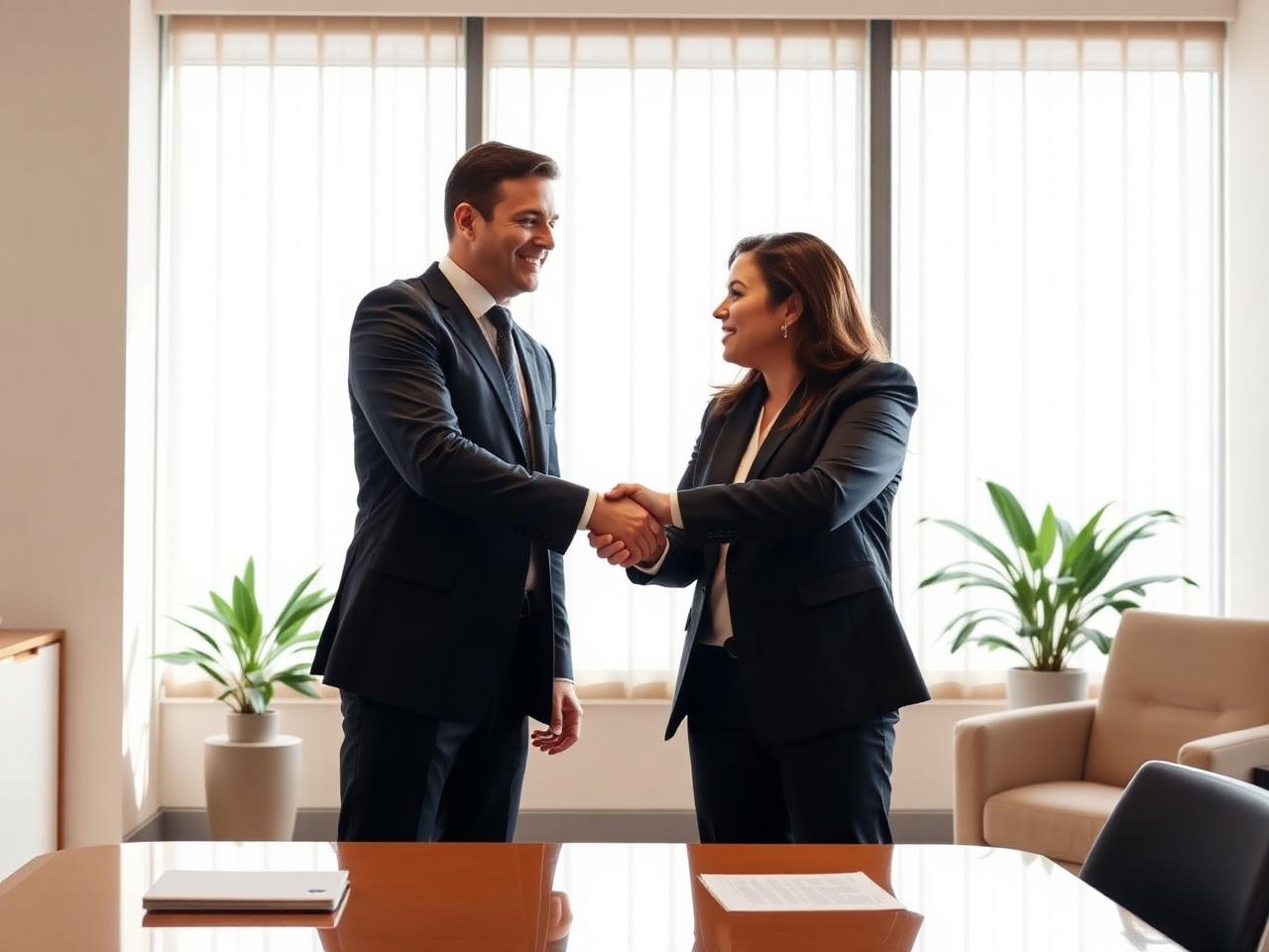 Professionals sealing a compliance adequacy agreement