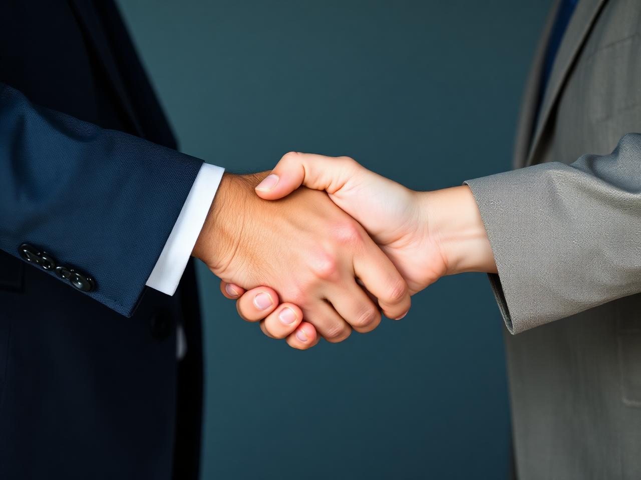 Professionals sealing a security partnership