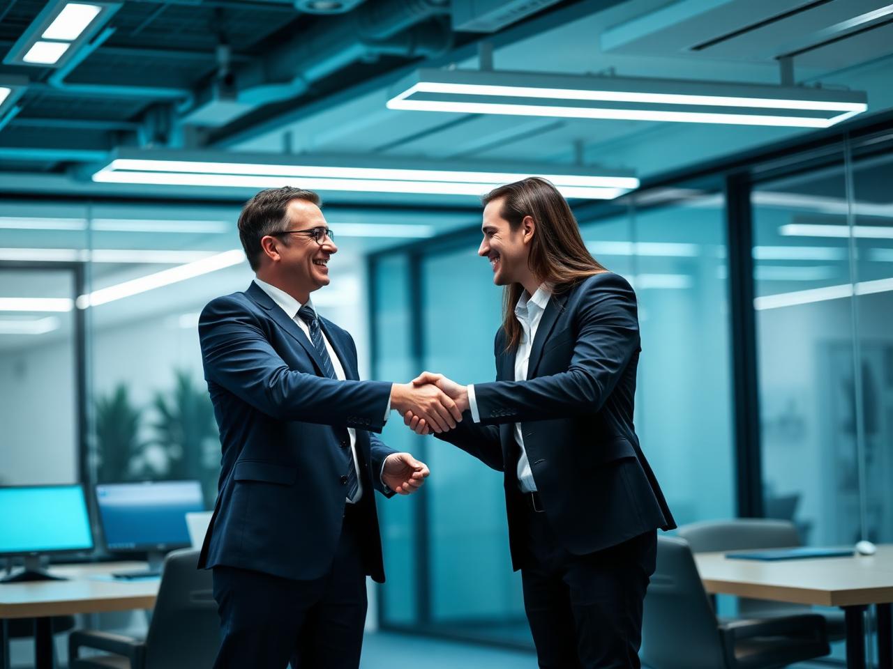 Professionals sealing a partnership in a reliable operation